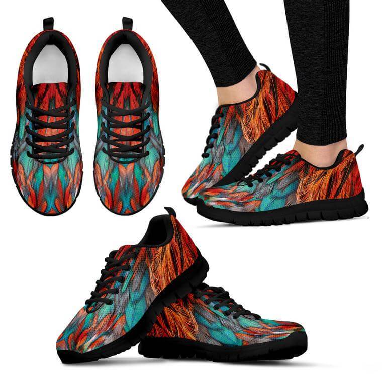 Flame Feathers Women's Sneakers