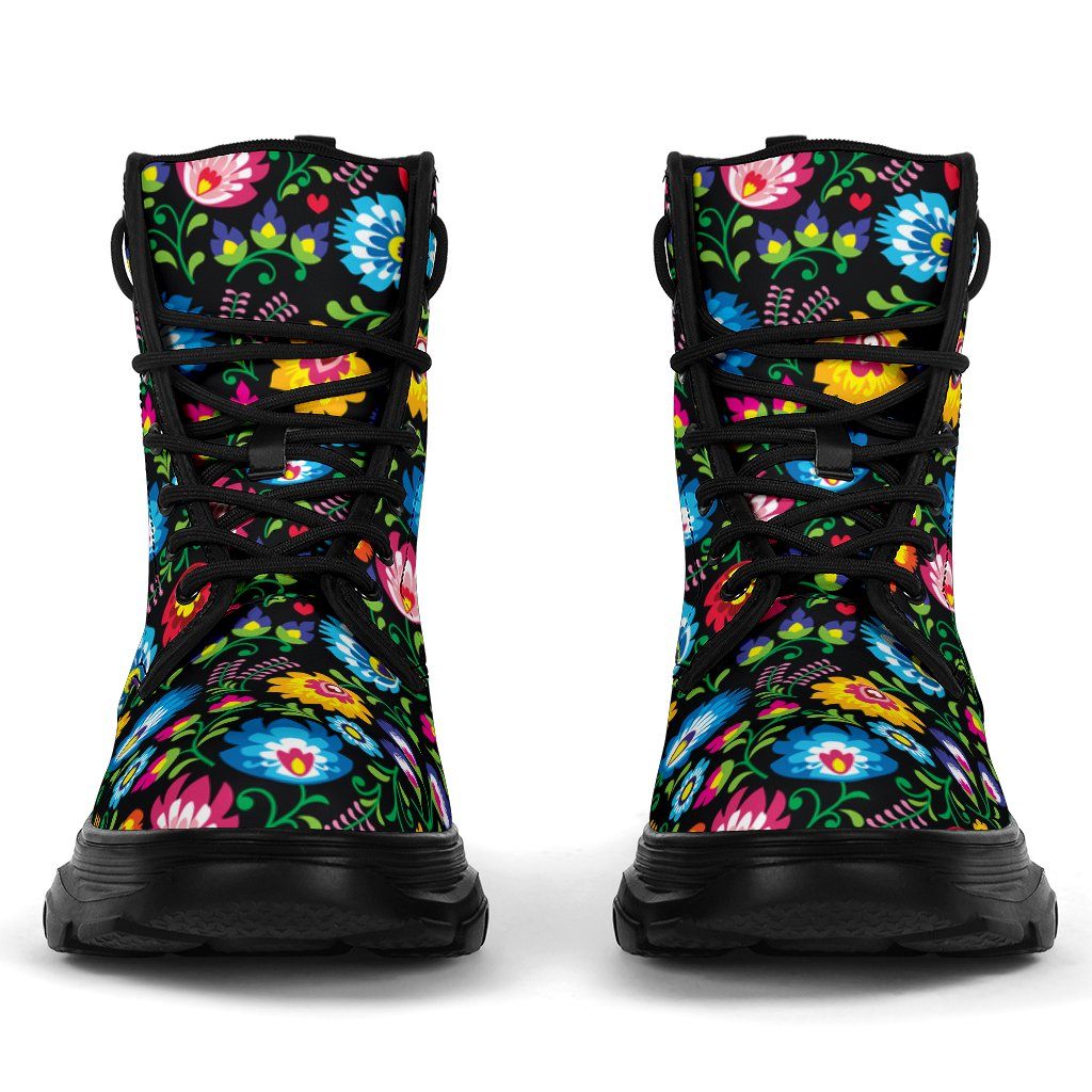 Floral Chunky Boots