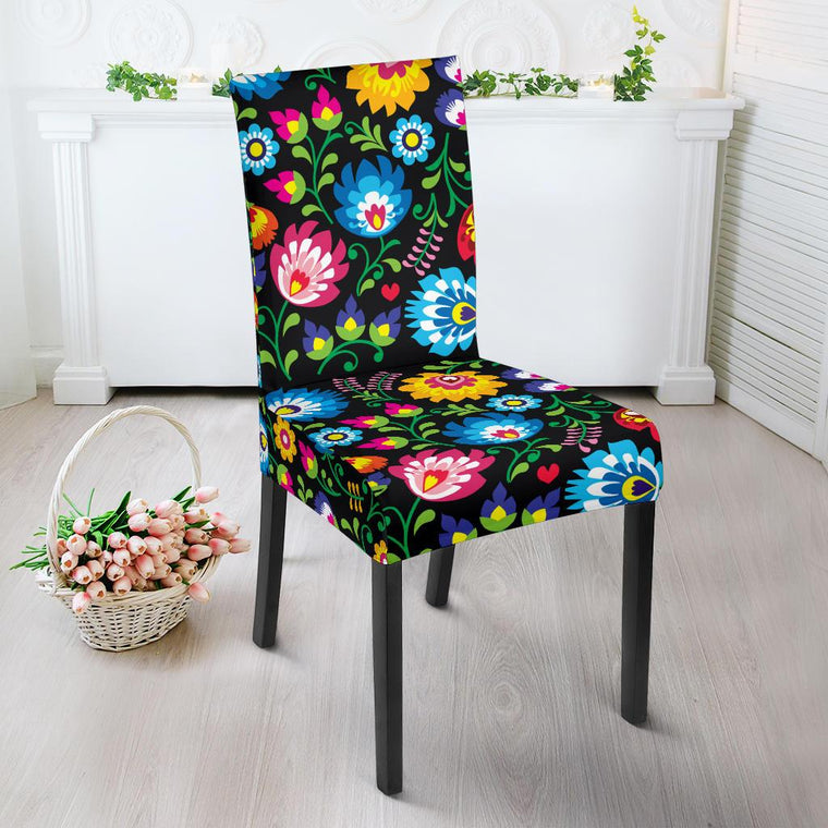 Floral Dining Chair Slipcover