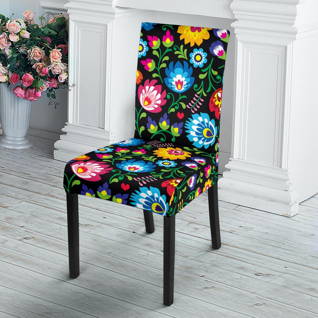 Floral Dining Chair Slipcover