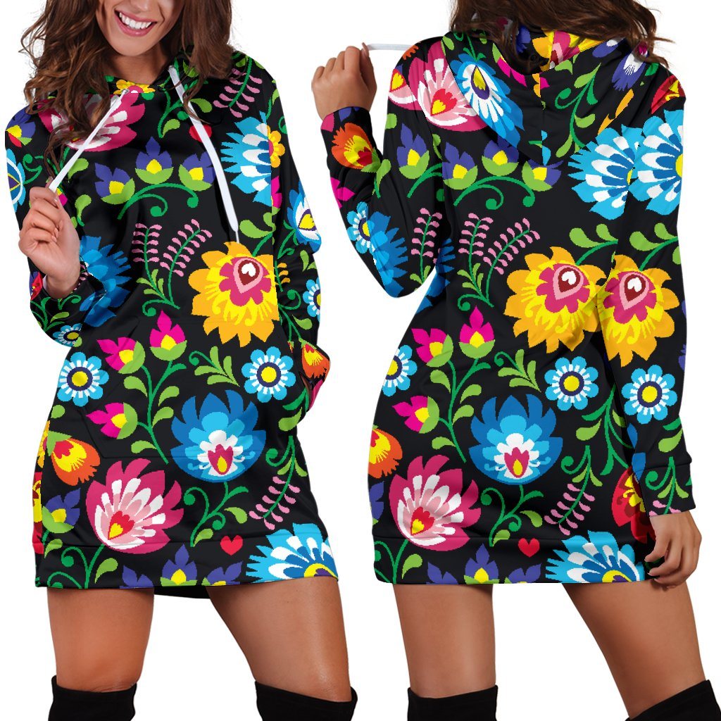 Floral Hoodie Dress