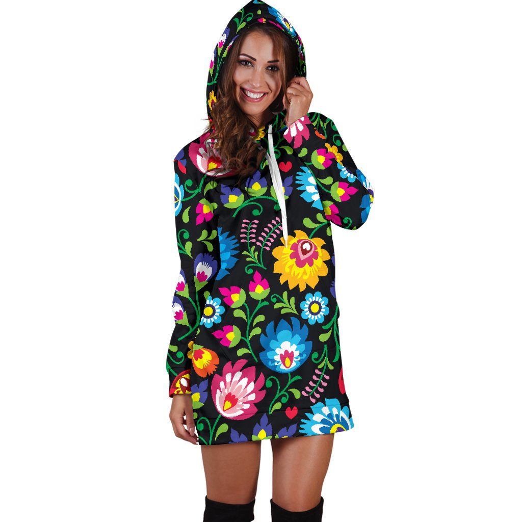 Floral Hoodie Dress