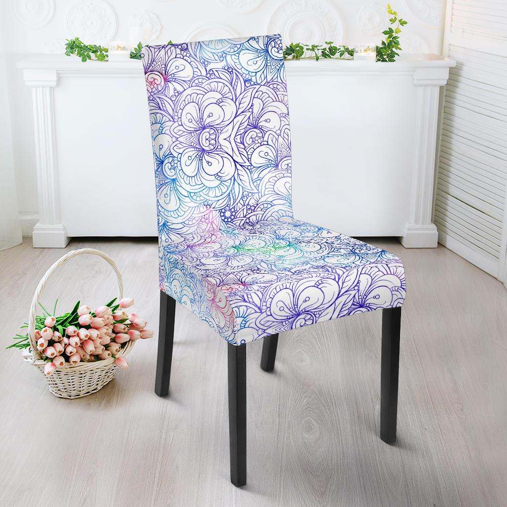 Floral Mandala Dining Chair Slipcover
