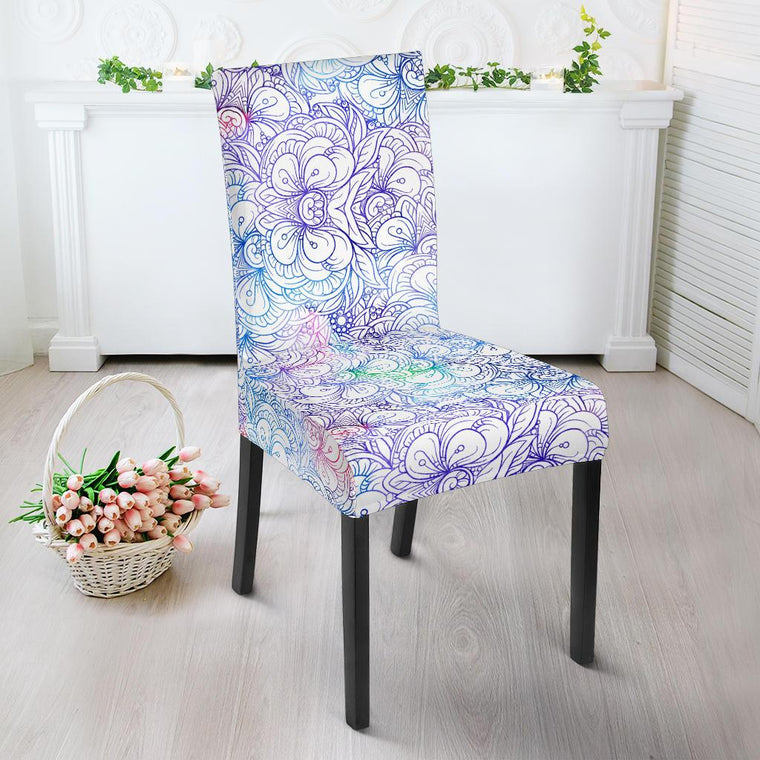 Floral Mandala Dining Chair Slipcover