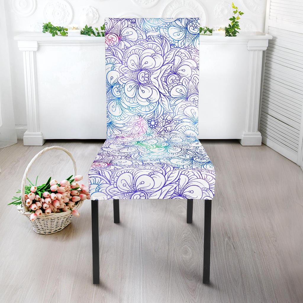 Floral Mandala Dining Chair Slipcover