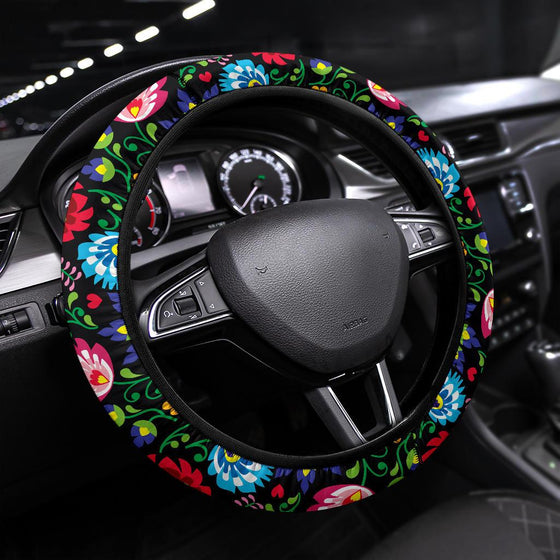 Floral Steering Wheel Cover