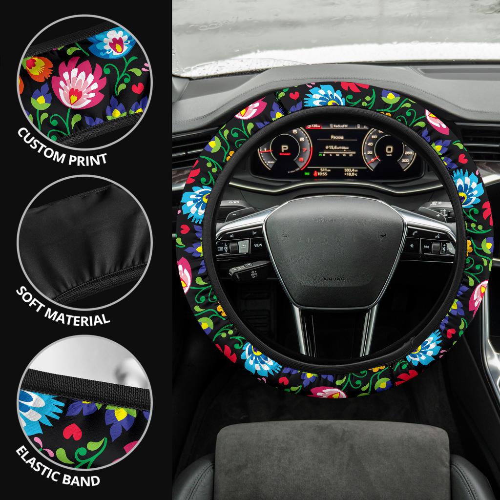 Floral Steering Wheel Cover