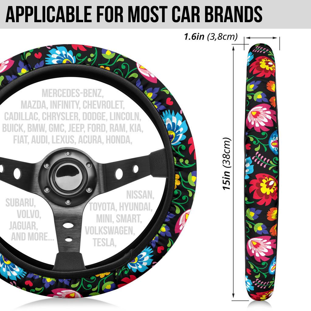 Floral Steering Wheel Cover