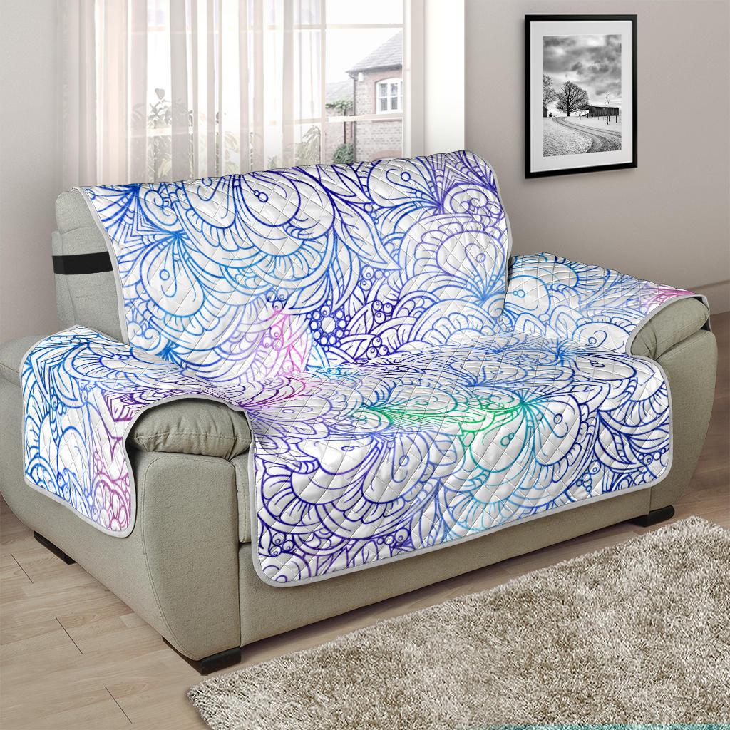 Flower Mandala Chair And A  Half Sofa Cover