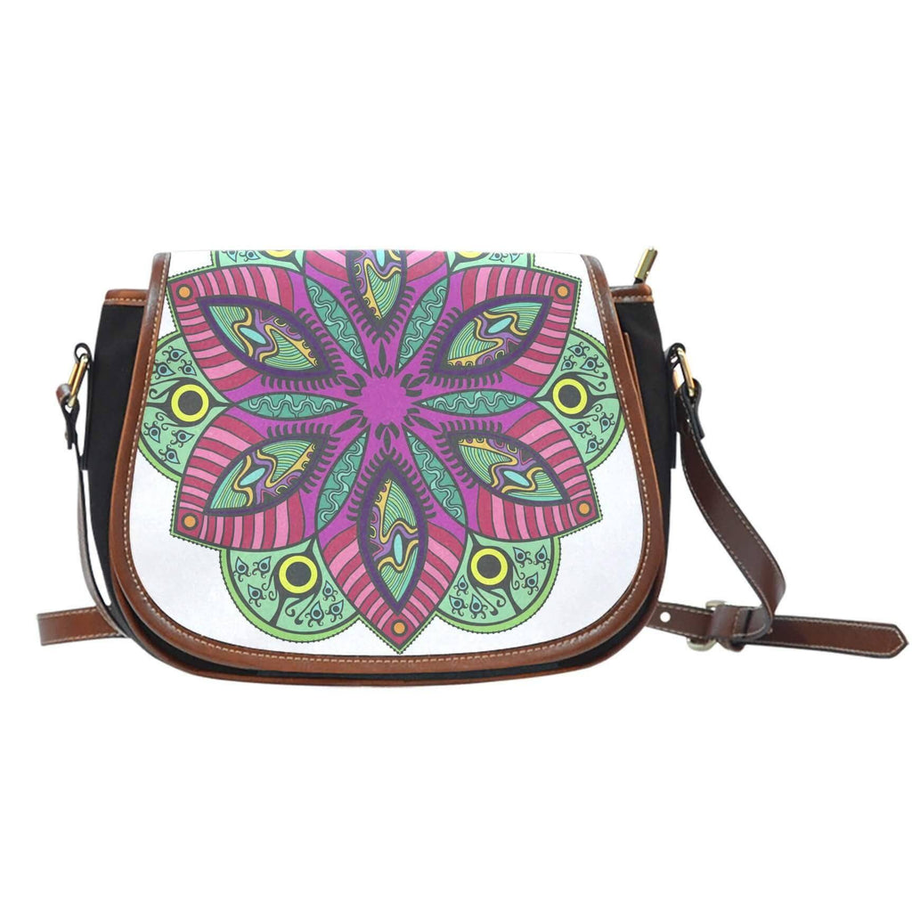 Flower Mandala Saddle Bag