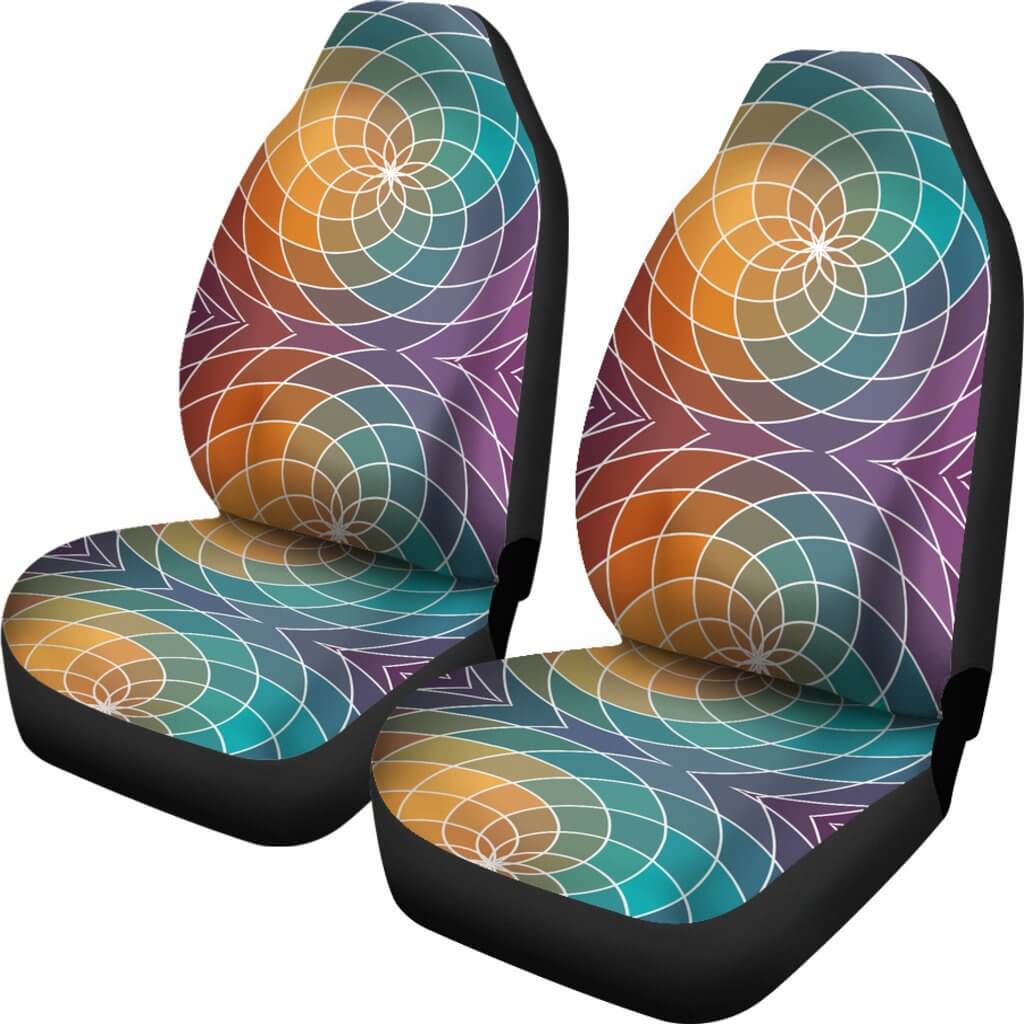 Flower Of Life Mandala Car Seat Covers