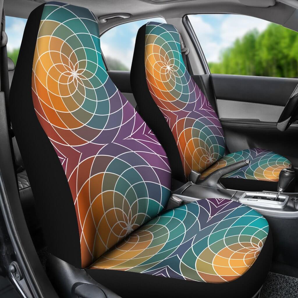Flower Of Life Mandala Car Seat Covers