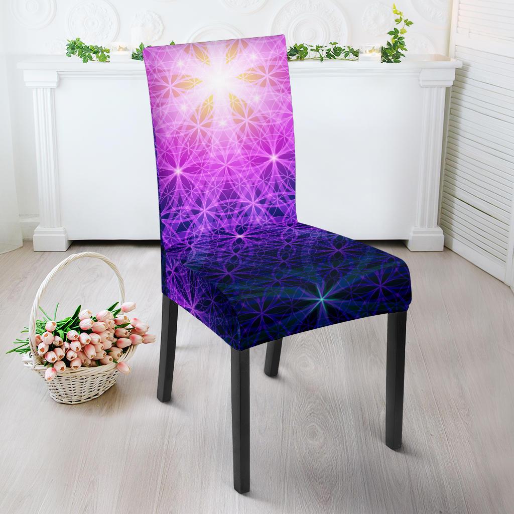 Purple dining chair shop covers
