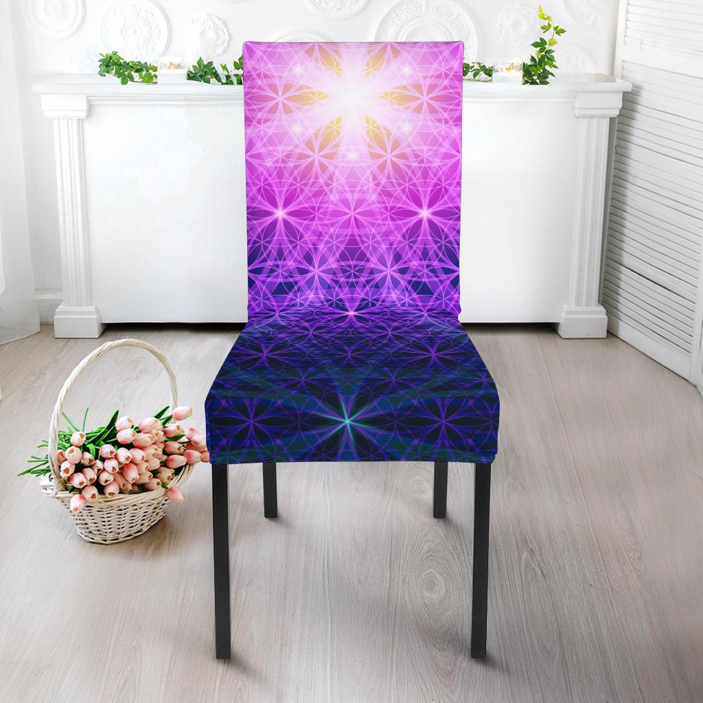 Flower Of Life Mandala Dining Chair Slipcover