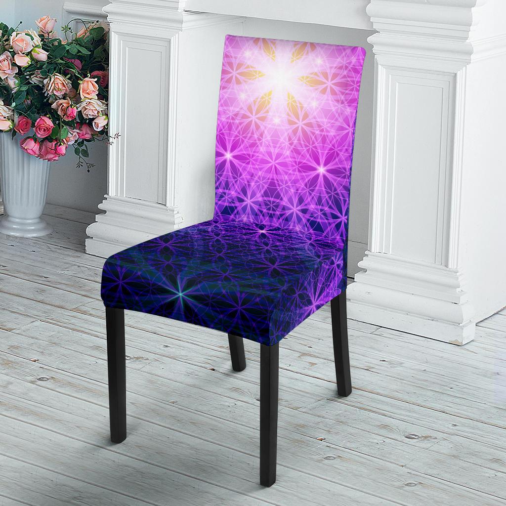 Flower Of Life Mandala Dining Chair Slipcover