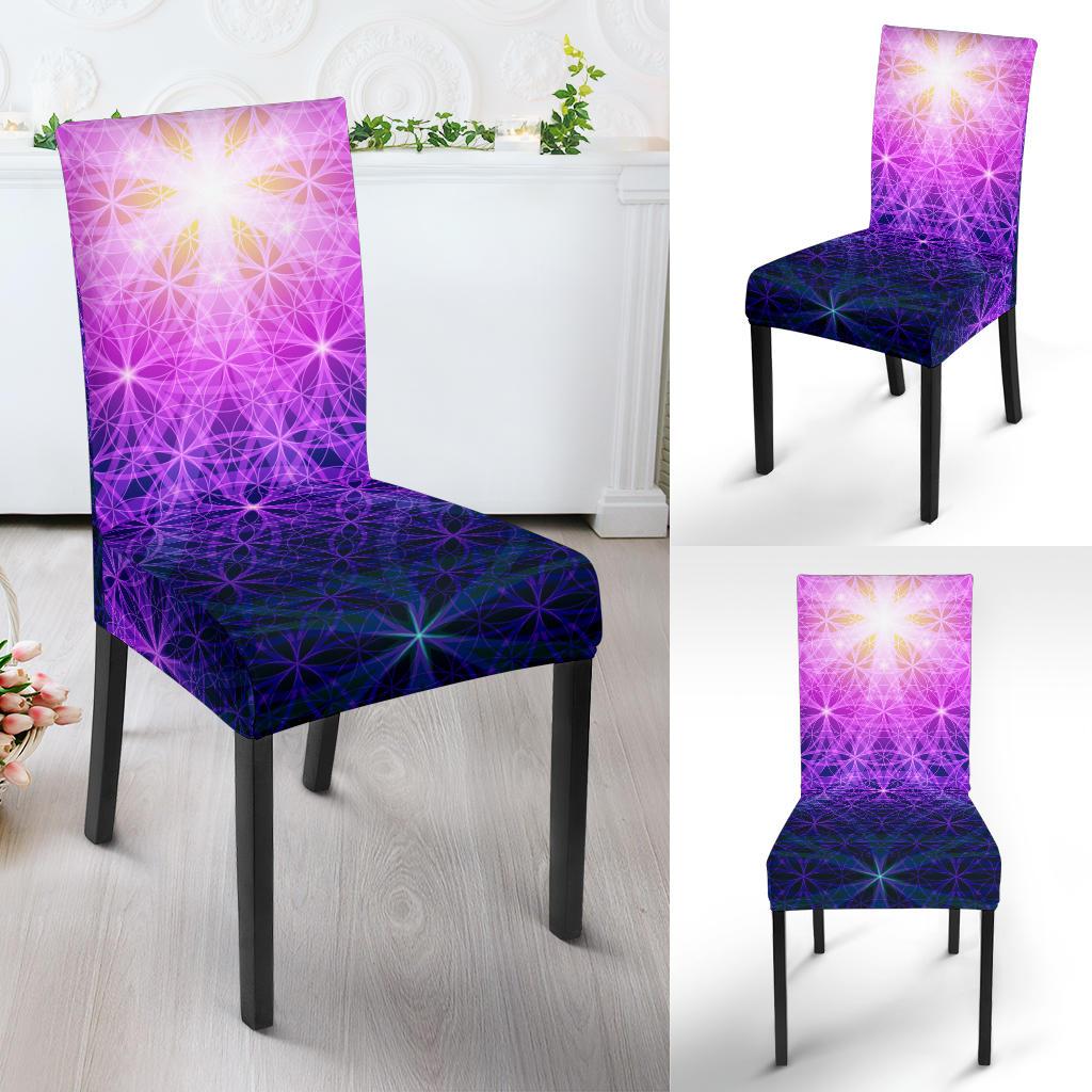 Flower Of Life Mandala Dining Chair Slipcover