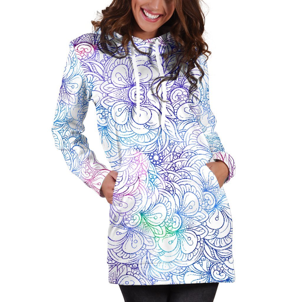 Flowers Of Love Hoodie Dress