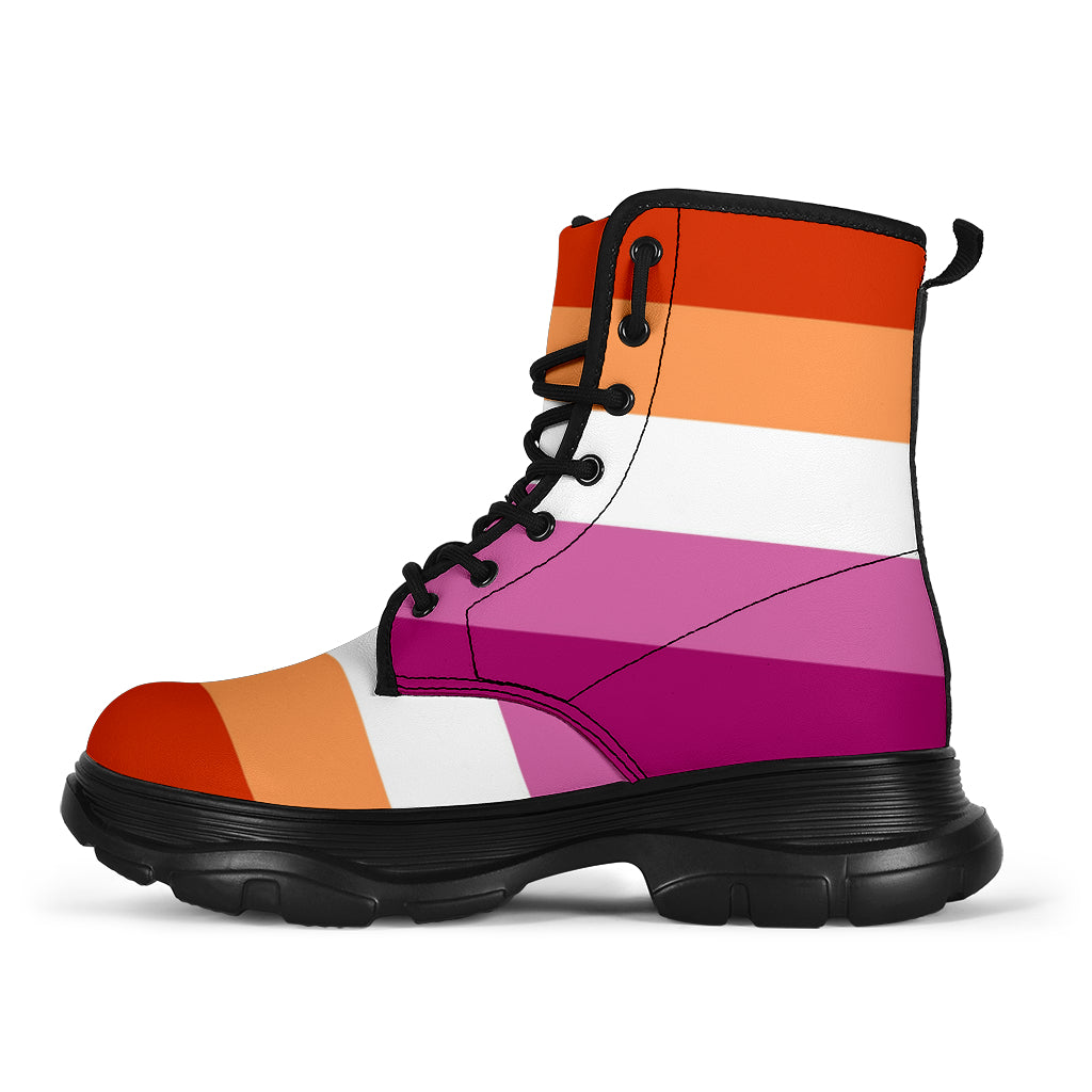 Lesbians Flag Chunky Boots