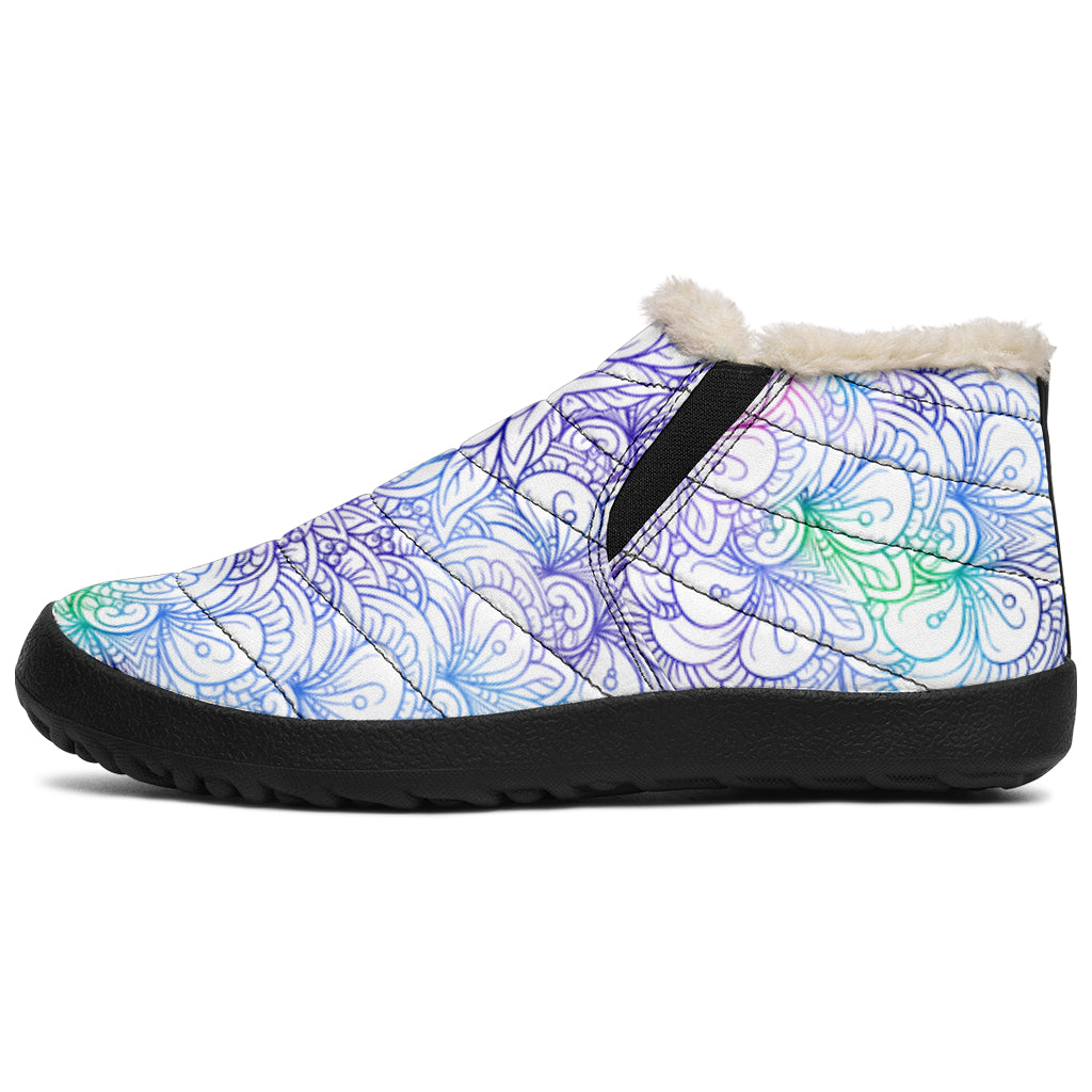 Floral Mandala Winter Shoes