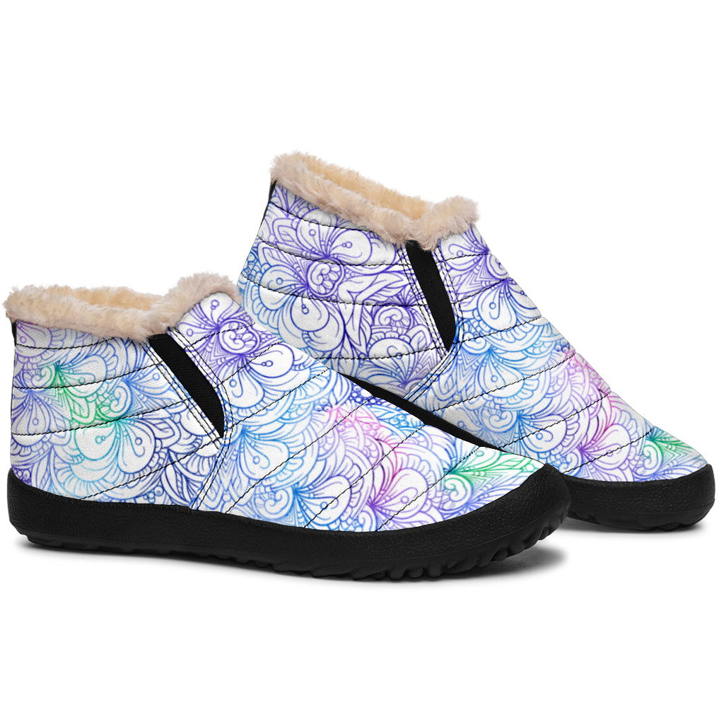 Floral Mandala Winter Shoes