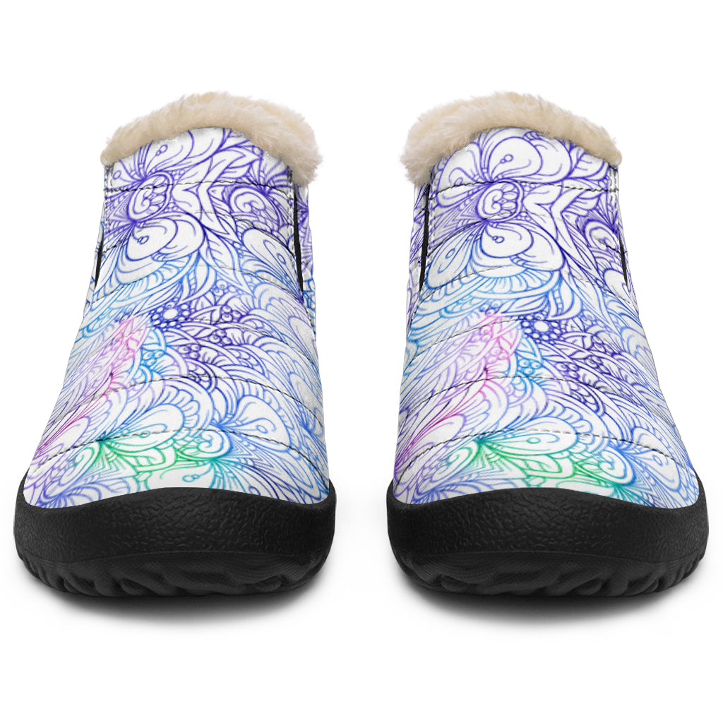 Floral Mandala Winter Shoes