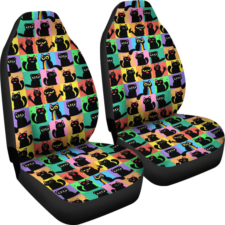 Black Cats Car Seat Covers