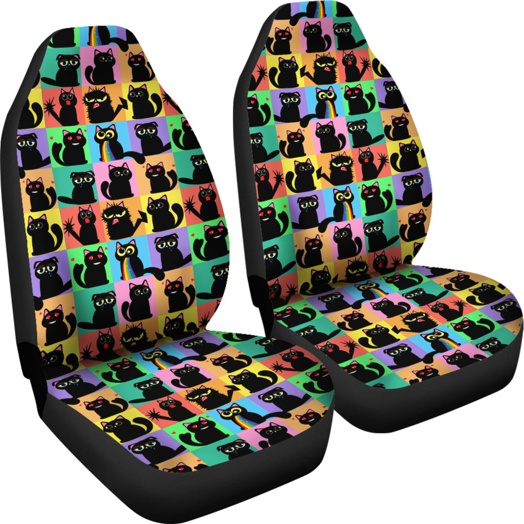 Black Cats Car Seat Covers