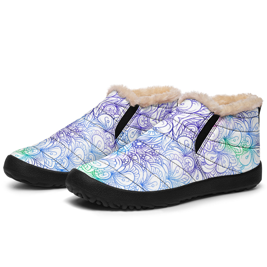 Floral Mandala Winter Shoes