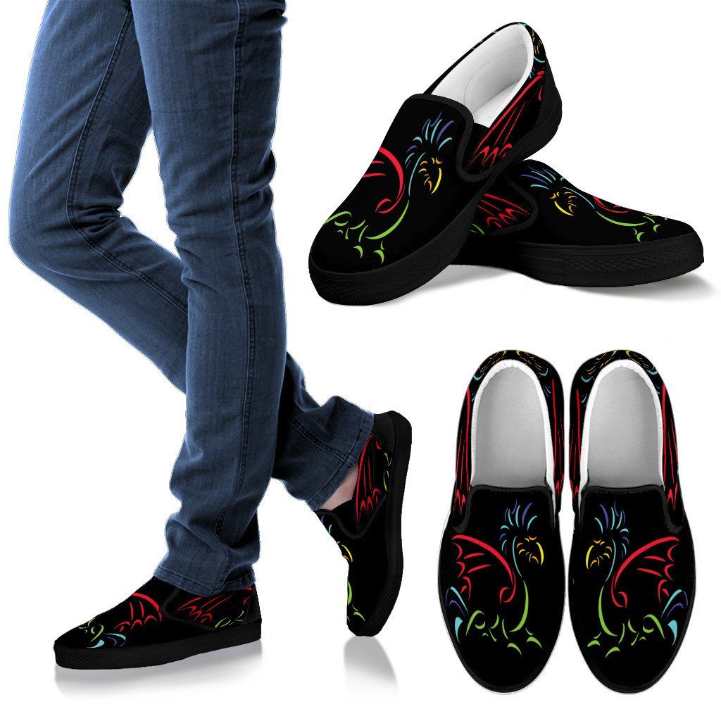 Funky Dragon- Men Slip Ons