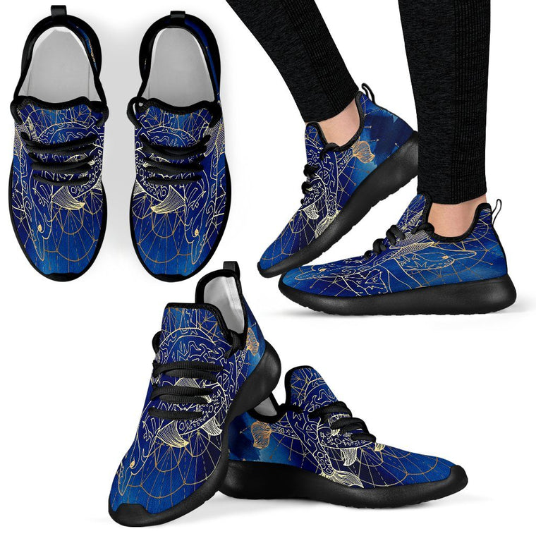 Golden Dolphin Mesh Knit Sneakers