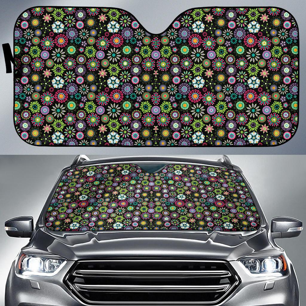 Happy Flowers Auto Sun Shade