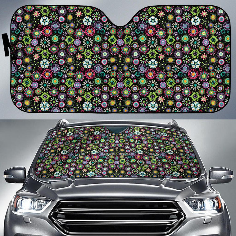 Happy Flowers Auto Sun Shade