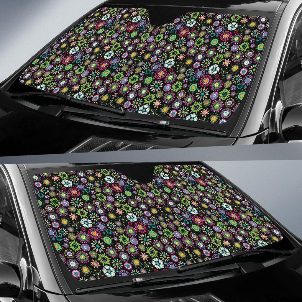 Happy Flowers Auto Sun Shade