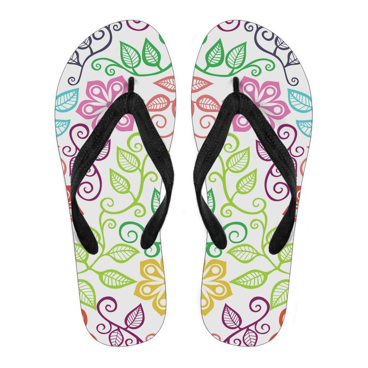 Happy Flowers Flip Flops