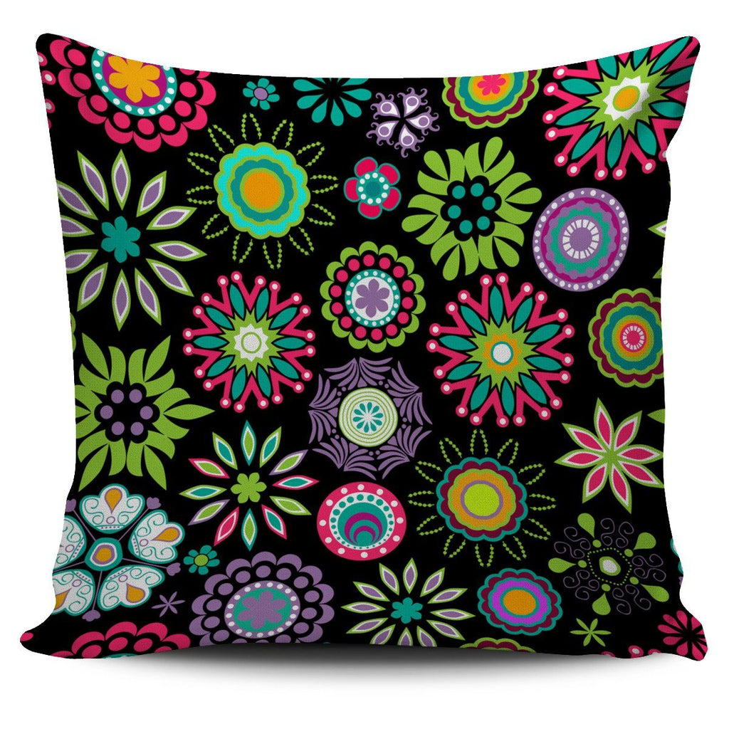 Happy Flowers Pillow Cover