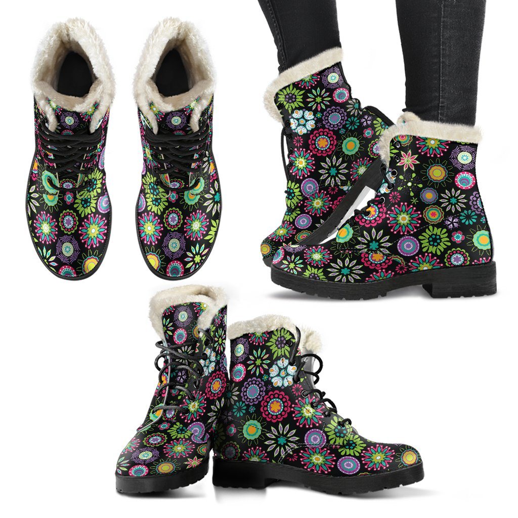 Happy Flowers Winter Boots