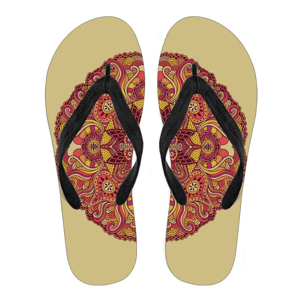 Happy Mandala Flip Flops