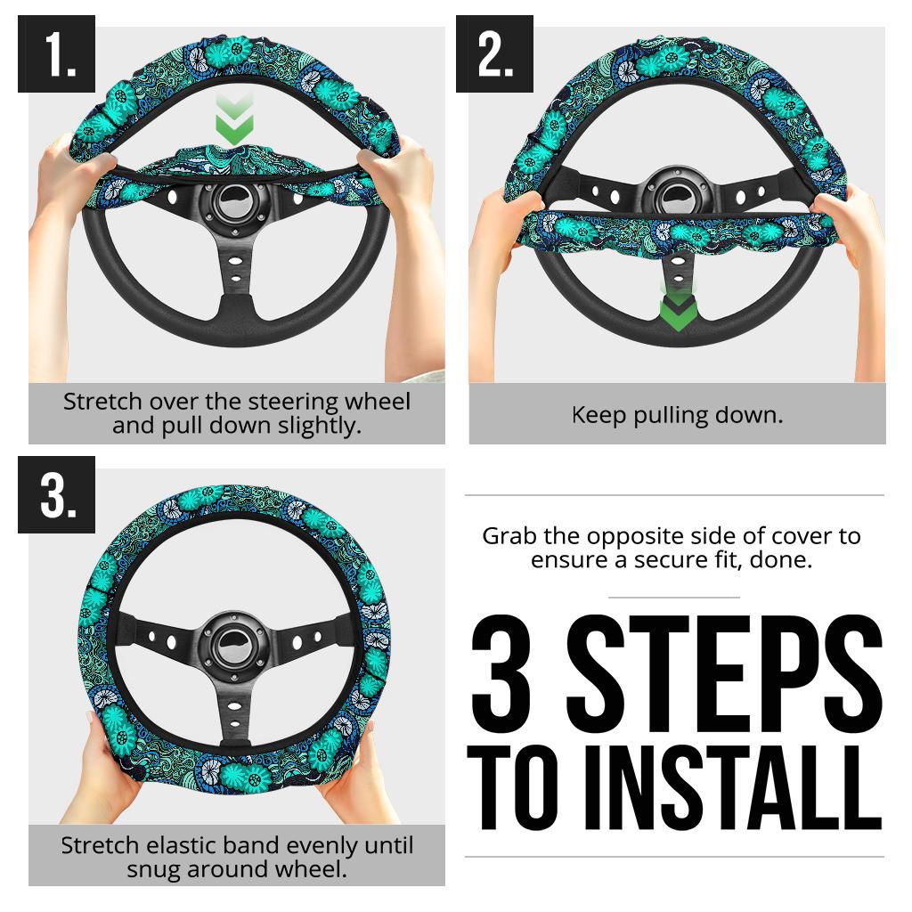 Happy Ocean Steering Wheel Cover
