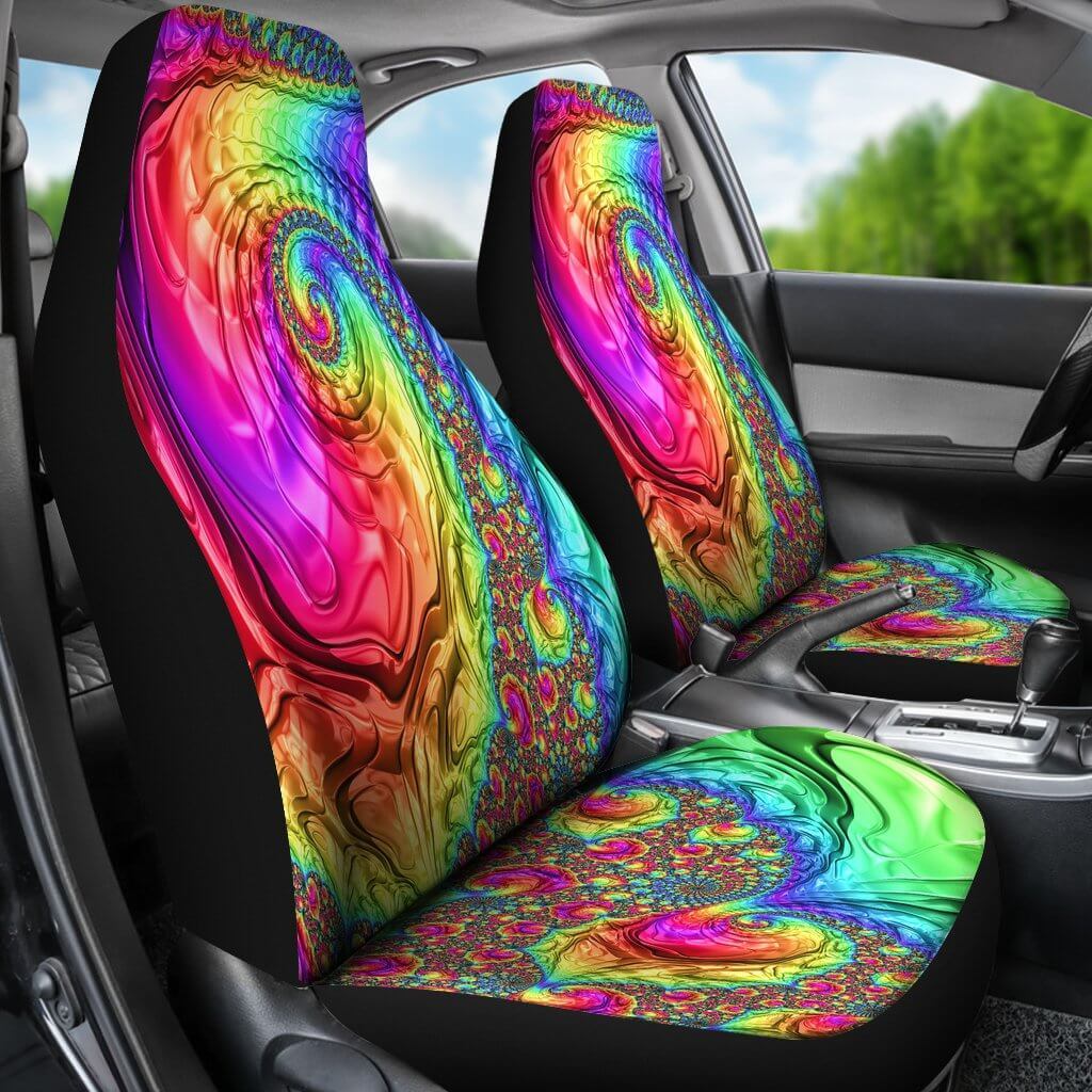Happy Rainbow Car Seat Cover