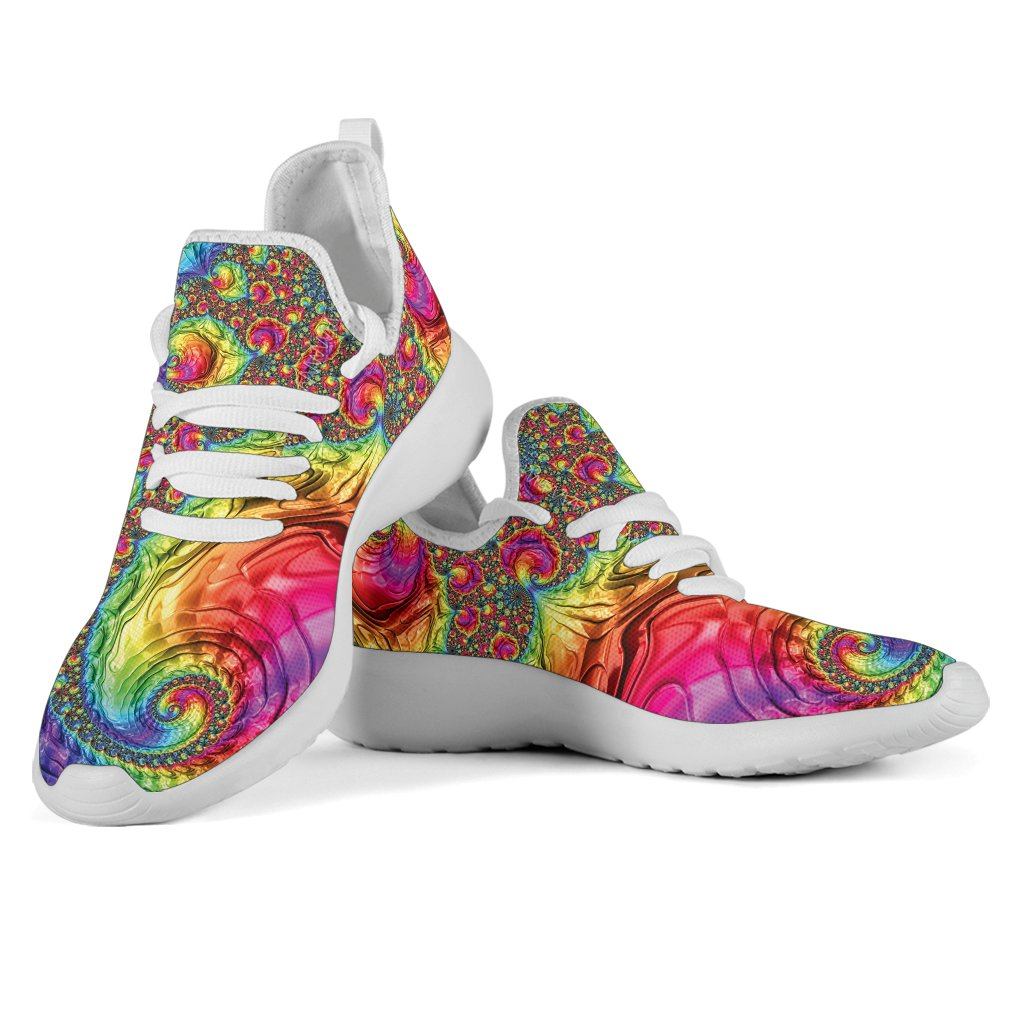 Happy Rainbow Mesh Knit Sneakers