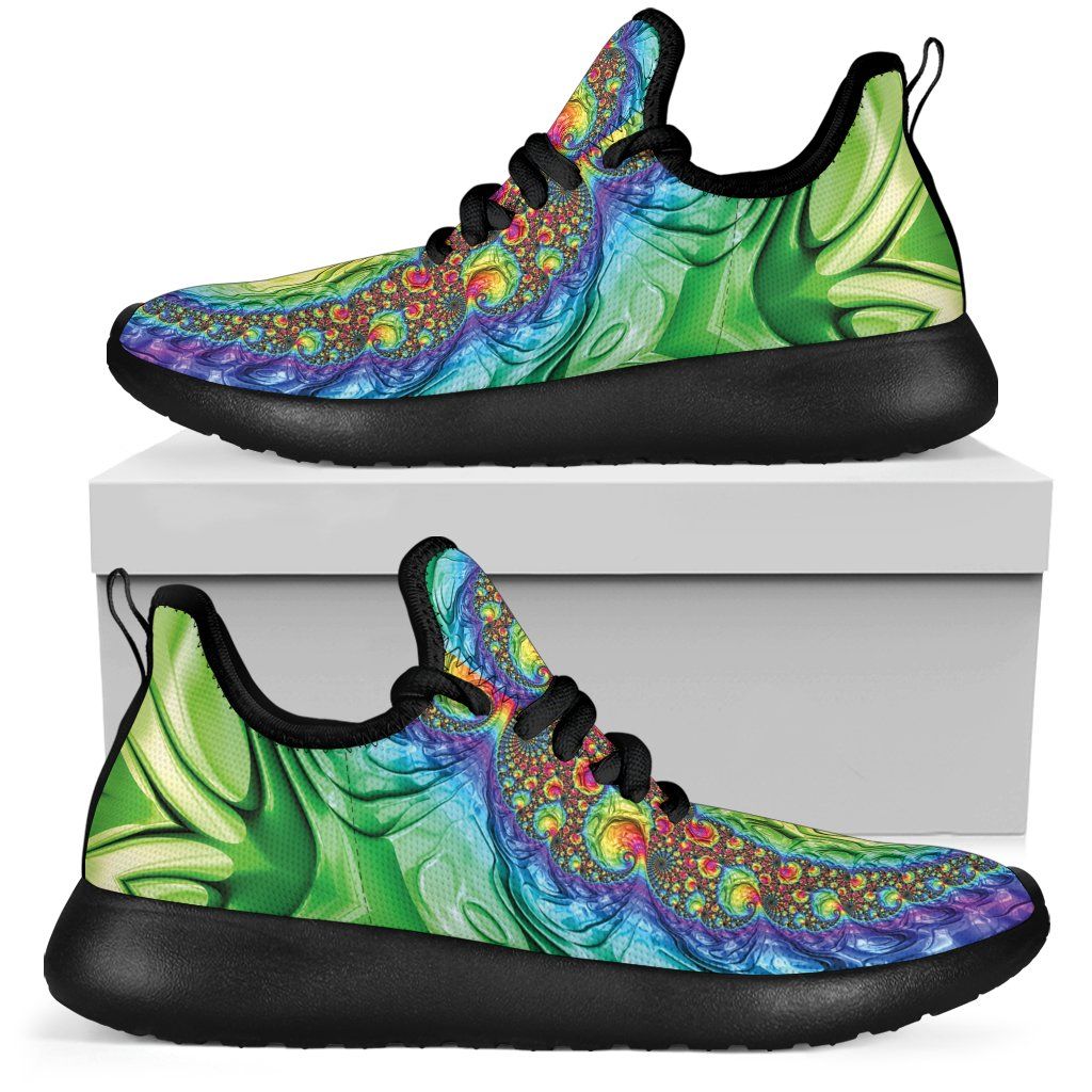 Happy Rainbow Mesh Knit Sneakers