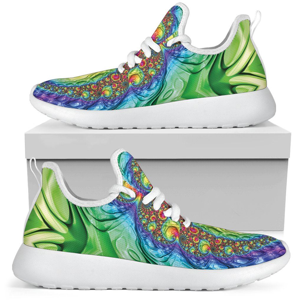 Happy Rainbow Mesh Knit Sneakers