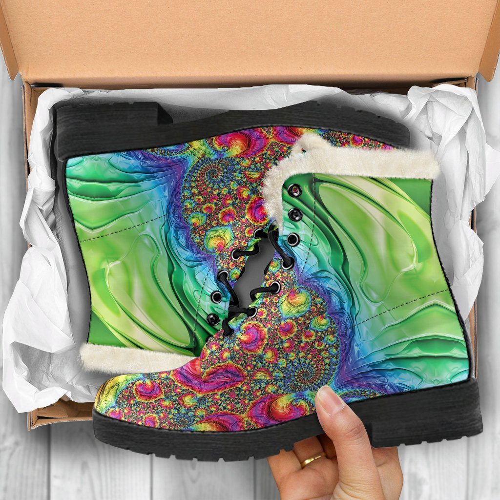 Happy Rainbow Winter Boots