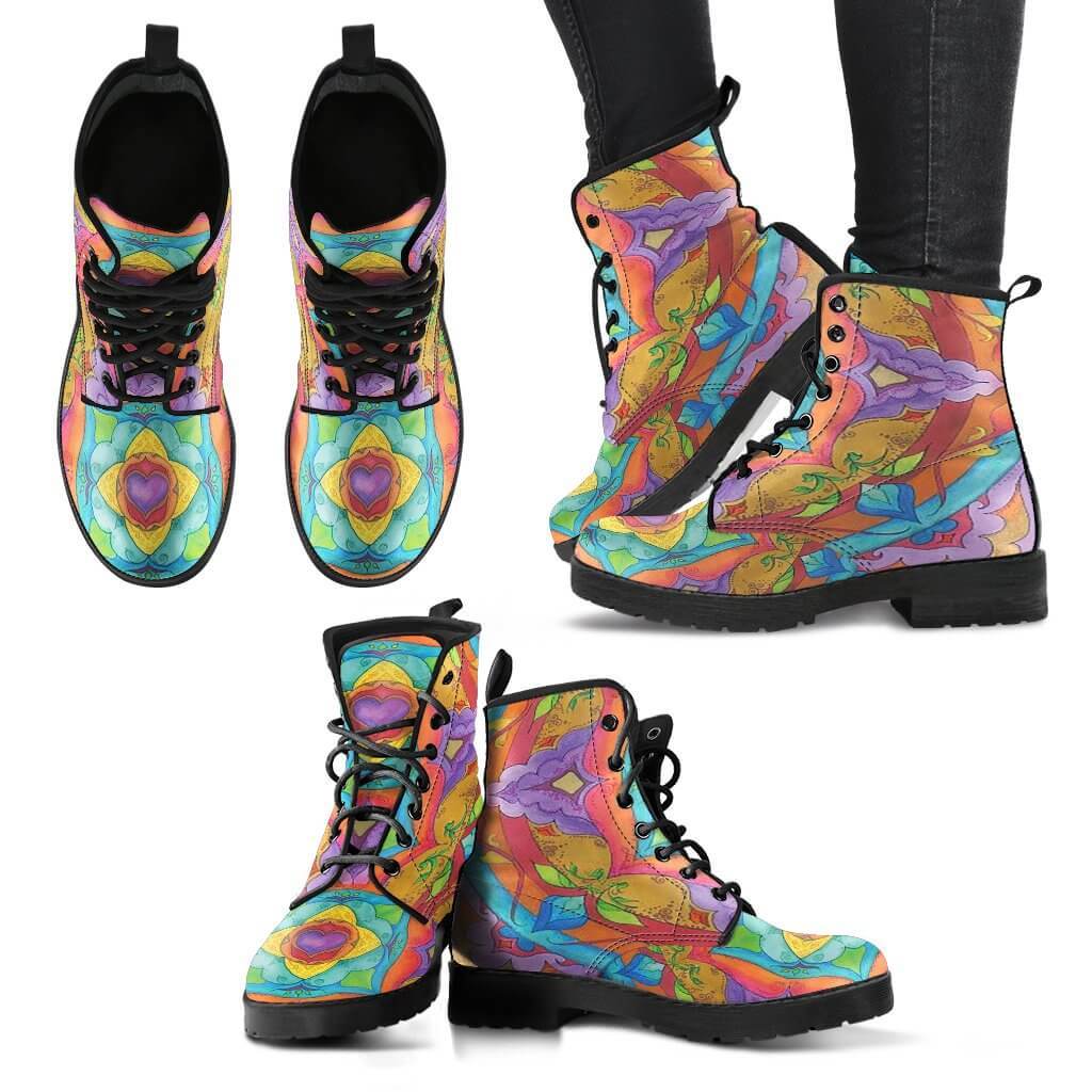 Heart Mandala Boots