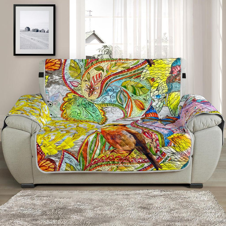 Home Decor - Colors Of Spring Chair And A Half Sofa Cover