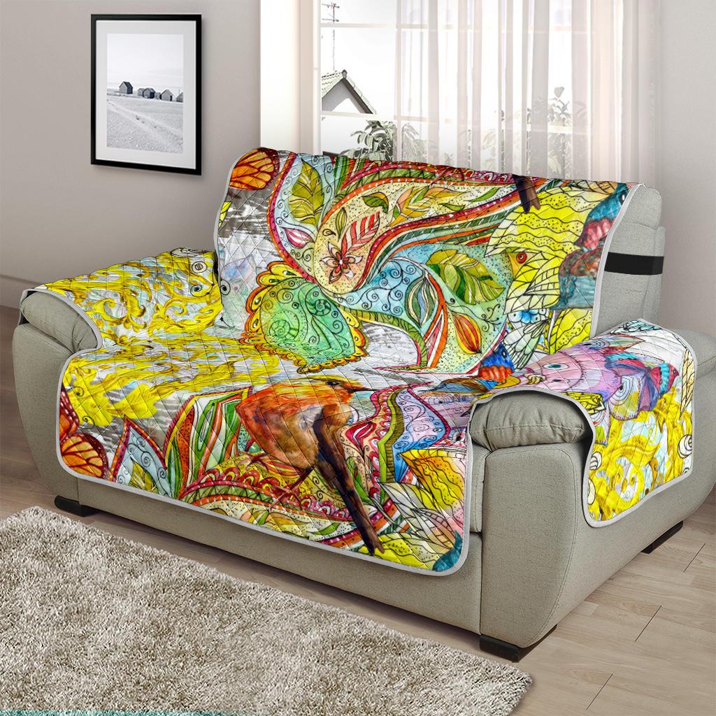 Home Decor - Colors Of Spring Chair And A Half Sofa Cover