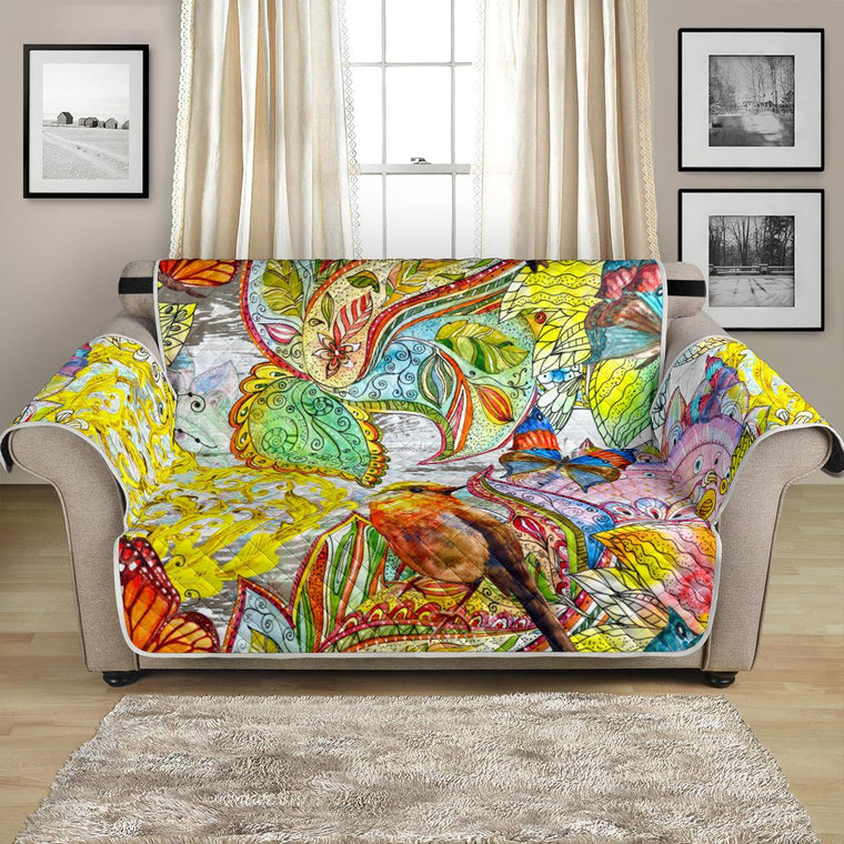 Home Decor - Colors Of Spring Loveseat Sofa Cover