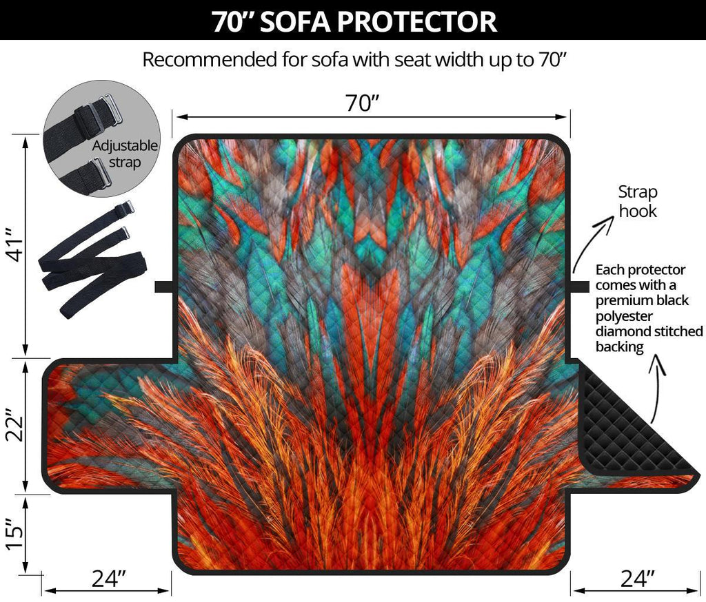 Home Decor - Flame Feather Sofa Protector