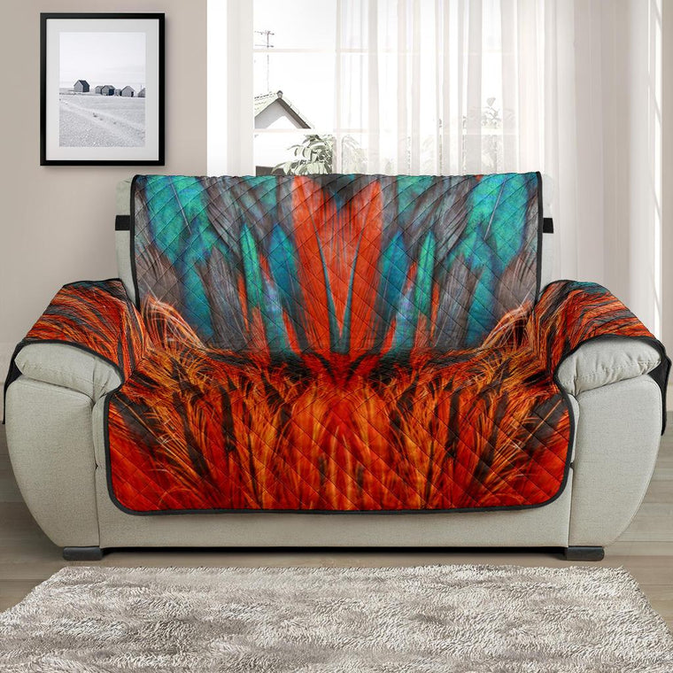 Home Decor - Flame Feathers Chair And A Half Covers