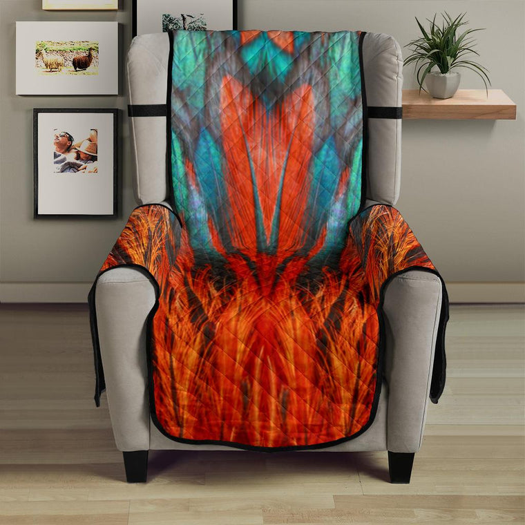 Home Decor - Flame Feathers Chair Sofa Cover